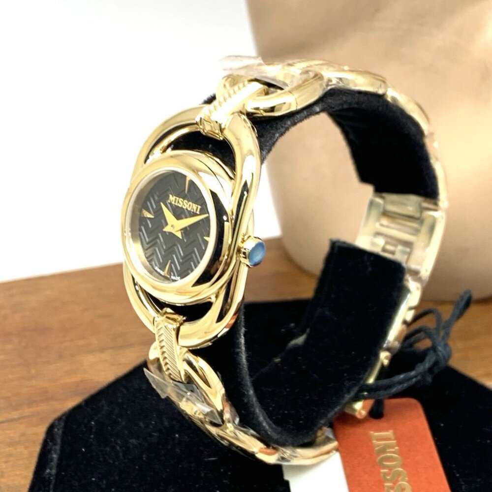 Missoni Women's Watch Mwgca0323 Gioiello Swiss Quartz Black Dial Gold Steel 23mm View 2